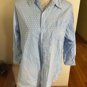 Ralph Lauren Polka Dot Cotton Button Down Shirt